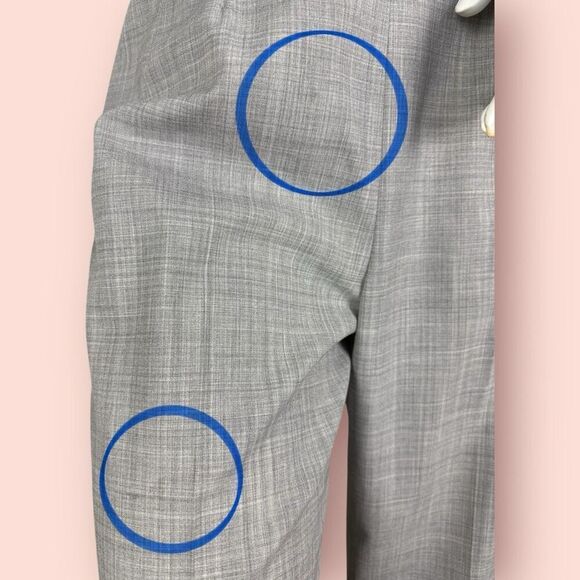 PIAZZA SEMPIONE Marion Straight Leg Trousers in Grey Plaid | Size US6 / IT42 - Picture 4 of 8